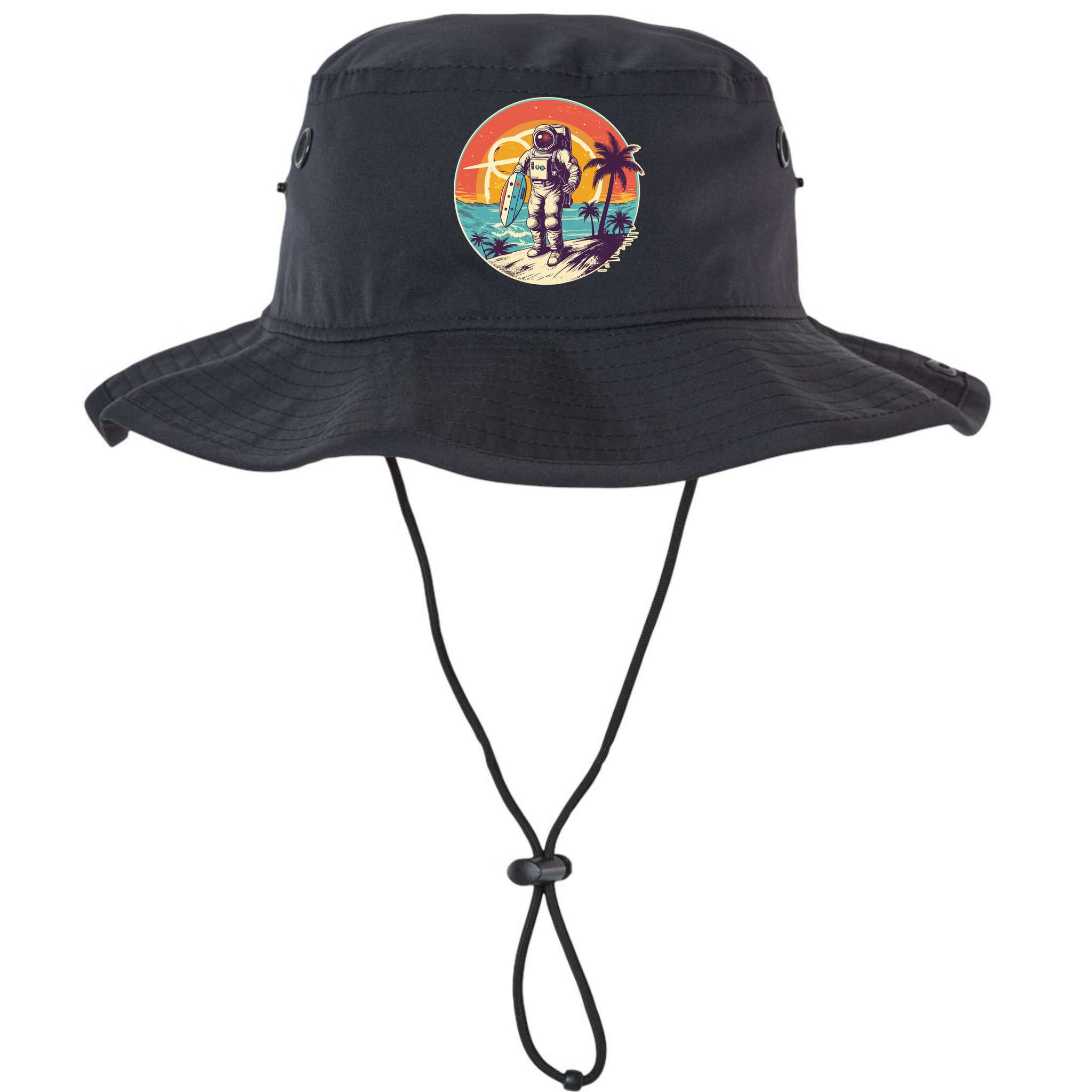 Funny Summer Time Surfing Astronaut Bucket Hat