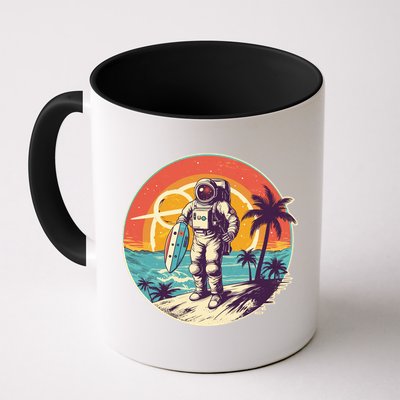 Funny Summer Time Surfing Astronaut Mug