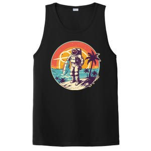 Funny Summer Time Surfing Astronaut PosiCharge Competitor Tank