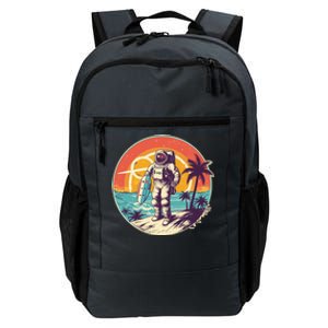 Funny Summer Time Surfing Astronaut Daily Commute Backpack