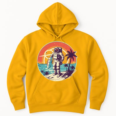 Funny Summer Time Surfing Astronaut Hoodie