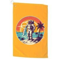 Funny Summer Time Surfing Astronaut Golf Towel