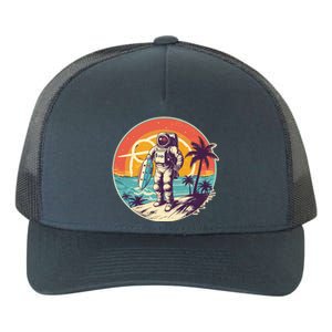 Funny Summer Time Surfing Astronaut Yupoong Adult 5-Panel Trucker Hat