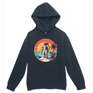 Funny Summer Time Surfing Astronaut Urban Pullover Hoodie