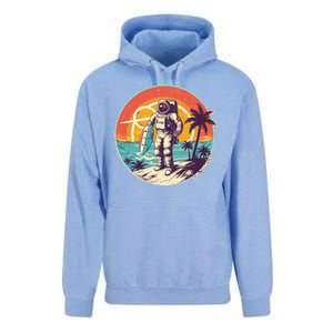 Funny Summer Time Surfing Astronaut Unisex Surf Hoodie