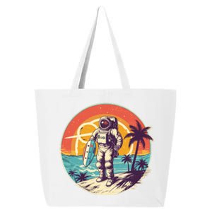 Funny Summer Time Surfing Astronaut 25L Jumbo Tote