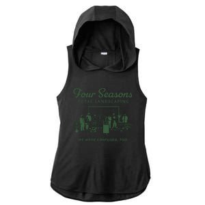 Four Seasons Total Landscaping We Were Confused Too Ladies PosiCharge Tri-Blend Wicking Draft Hoodie Tank