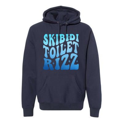 Funny Skibid.I Toilet Rizz Meme Premium Hoodie