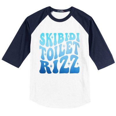 Funny Skibid.I Toilet Rizz Meme Baseball Sleeve Shirt