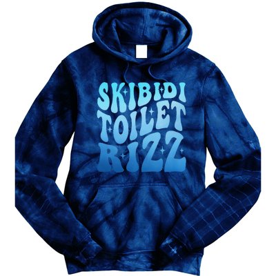 Funny Skibid.I Toilet Rizz Meme Tie Dye Hoodie