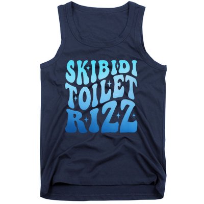 Funny Skibid.I Toilet Rizz Meme Tank Top