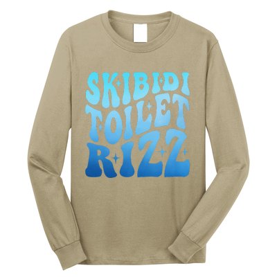 Funny Skibid.I Toilet Rizz Meme Long Sleeve Shirt