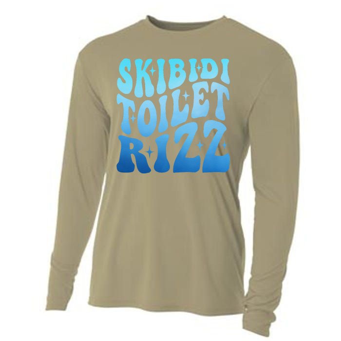 Funny Skibid.I Toilet Rizz Meme Cooling Performance Long Sleeve Crew