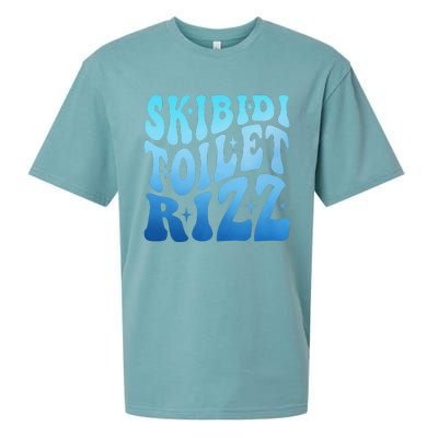 Funny Skibid.I Toilet Rizz Meme Sueded Cloud Jersey T-Shirt