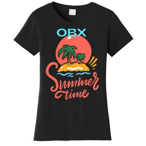 Fun Summer Time Beach Ocean Breeze Sand Palm Trees Sun Women's T-Shirt