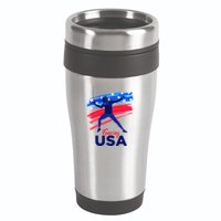 Fencing Support The Team Fencing Player Usa Flag 16oz Travel Tumbler