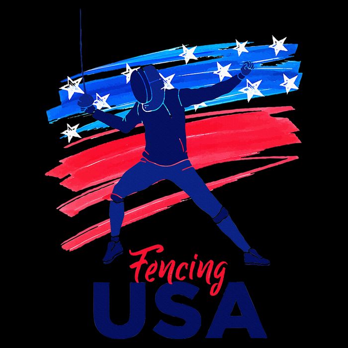 Fencing Support The Team Fencing Player Usa Flag 16oz Travel Tumbler