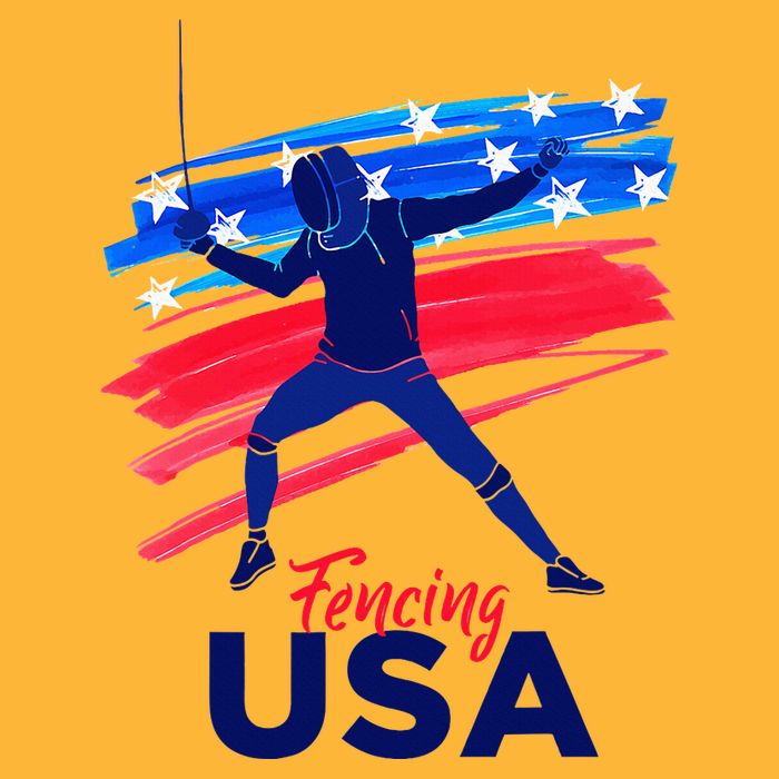 Fencing Support The Team Fencing Player Usa Flag Sustainable Knit Beanie