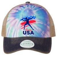 Fencing Support The Team Fencing Player Usa Flag Legacy Tie Dye Trucker Hat