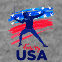 Fencing Support The Team Fencing Player Usa Flag 7-Panel Snapback Hat