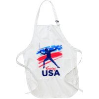 Fencing Support The Team Fencing Player Usa Flag Apron