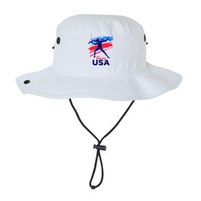 Fencing Support The Team Fencing Player Usa Flag Bucket Hat