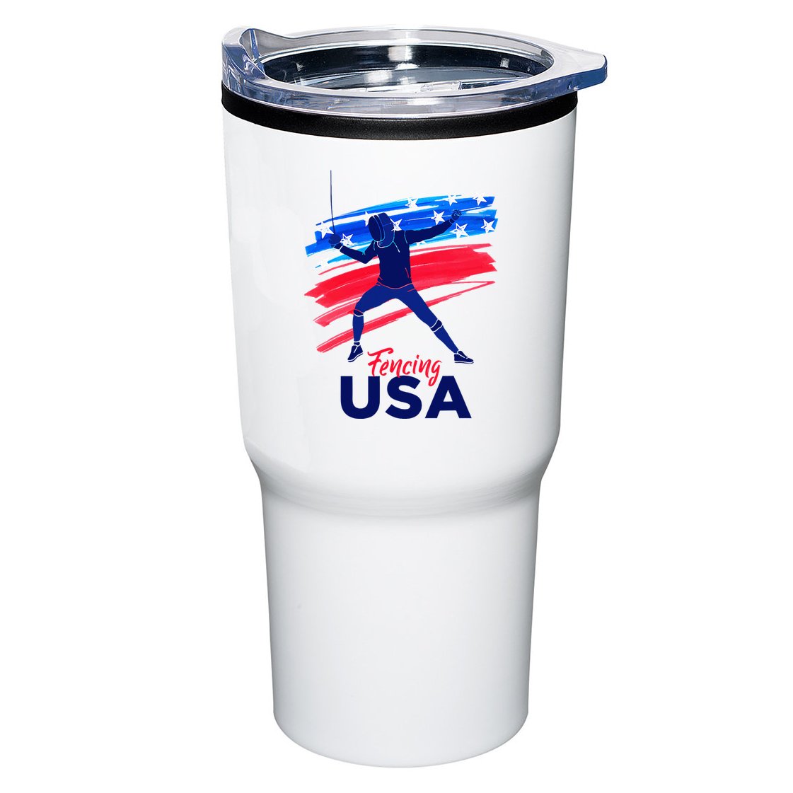 Fencing Support The Team Fencing Player Usa Flag Tumbler