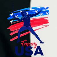 Fencing Support The Team Fencing Player Usa Flag Infant Baby Jersey Bodysuit