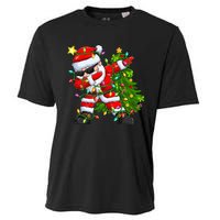 Festive Santa Tree Lights Unique Christmas Gifts Cooling Performance Crew T-Shirt