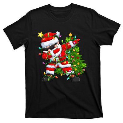 Festive Santa Tree Lights Unique Christmas Gifts T-Shirt