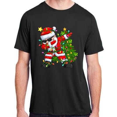 Festive Santa Tree Lights Unique Christmas Gifts Adult ChromaSoft Performance T-Shirt