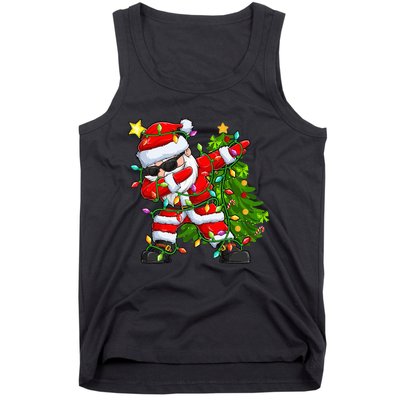 Festive Santa Tree Lights Unique Christmas Gifts Tank Top