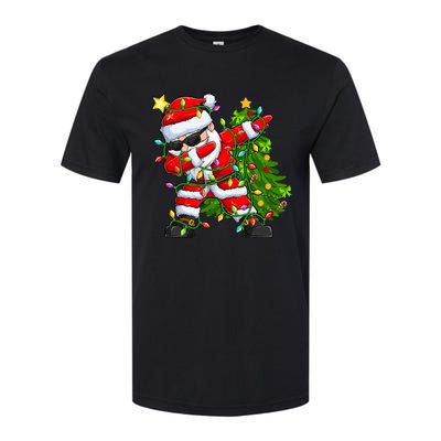 Festive Santa Tree Lights Unique Christmas Gifts Softstyle CVC T-Shirt