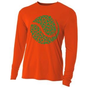 Funny Shamrock Tennis Ball St Patrick's Day Irish Great Gift Cooling Performance Long Sleeve Crew