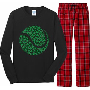 Funny Shamrock Tennis Ball St Patrick's Day Irish Great Gift Long Sleeve Pajama Set