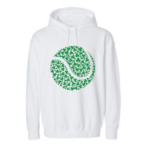 Funny Shamrock Tennis Ball St Patrick's Day Irish Great Gift Garment-Dyed Fleece Hoodie