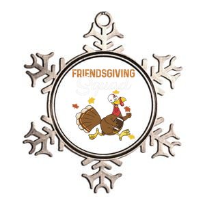 Friendsgiving Squad Thanksgiving Party Run Football Turkey Cute Gift Metallic Star Ornament