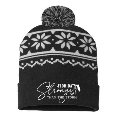 Florida Stronger Than The Storm Hurricane Milton USA-Made Snowflake Beanie