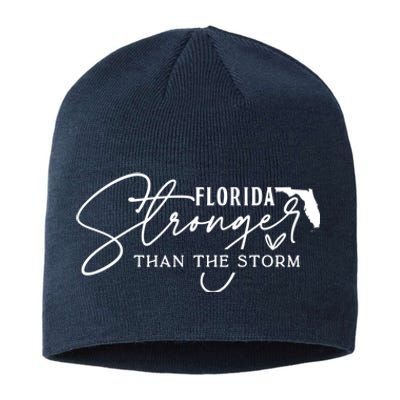 Florida Stronger Than The Storm Hurricane Milton Sustainable Beanie