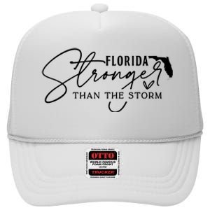 Florida Stronger Than The Storm Hurricane Milton High Crown Mesh Back Trucker Hat