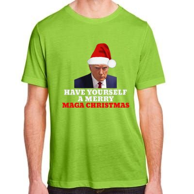 Funny Santa Trump Have Yourself A Merry Maga Christmas Xmas Adult ChromaSoft Performance T-Shirt