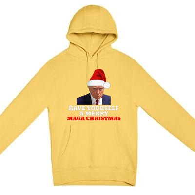 Funny Santa Trump Have Yourself A Merry Maga Christmas Xmas Premium Pullover Hoodie