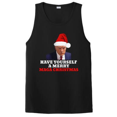 Funny Santa Trump Have Yourself A Merry Maga Christmas Xmas PosiCharge Competitor Tank