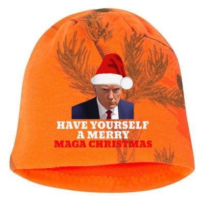 Funny Santa Trump Have Yourself A Merry Maga Christmas Xmas Kati - Camo Knit Beanie