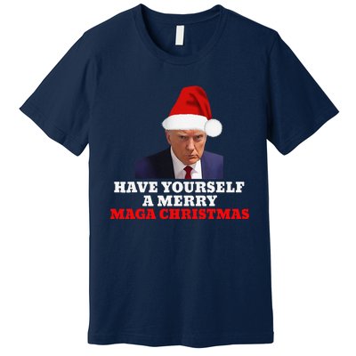 Funny Santa Trump Have Yourself A Merry Maga Christmas Xmas Premium T-Shirt