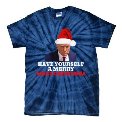 Funny Santa Trump Have Yourself A Merry Maga Christmas Xmas Tie-Dye T-Shirt