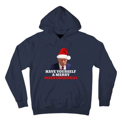 Funny Santa Trump Have Yourself A Merry Maga Christmas Xmas Tall Hoodie