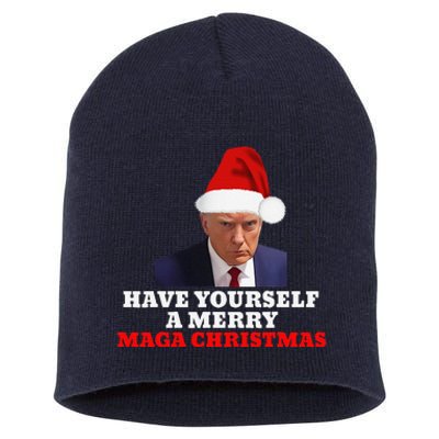 Funny Santa Trump Have Yourself A Merry Maga Christmas Xmas Short Acrylic Beanie