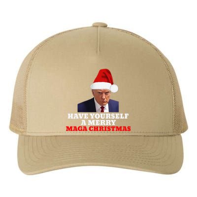 Funny Santa Trump Have Yourself A Merry Maga Christmas Xmas Yupoong Adult 5-Panel Trucker Hat