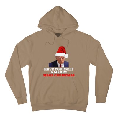 Funny Santa Trump Have Yourself A Merry Maga Christmas Xmas Hoodie